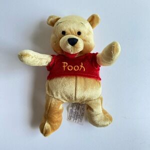 Winnie The Pooh Bear Sparkle‎ Walt Disney Store Bean Bag Stuffed Animal Toy 8"